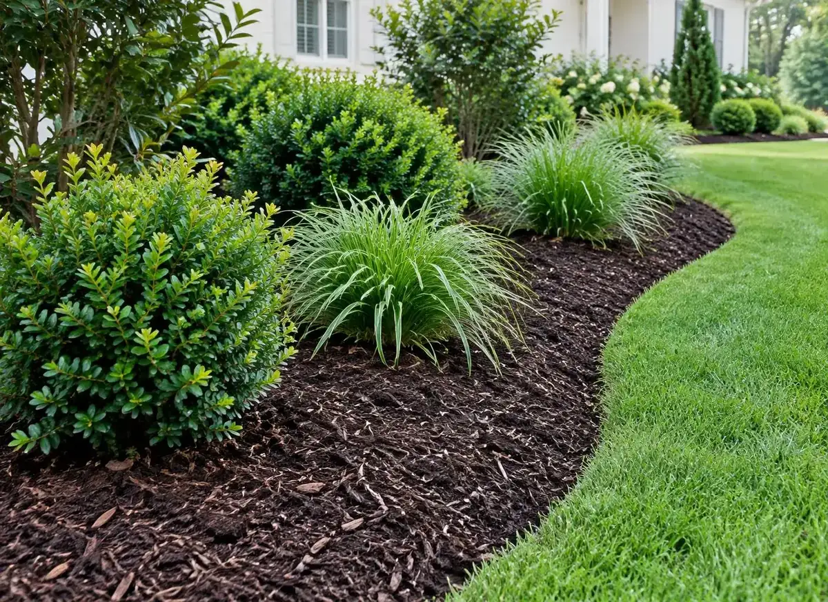 Mulch & pine-straw installation landscape ideas